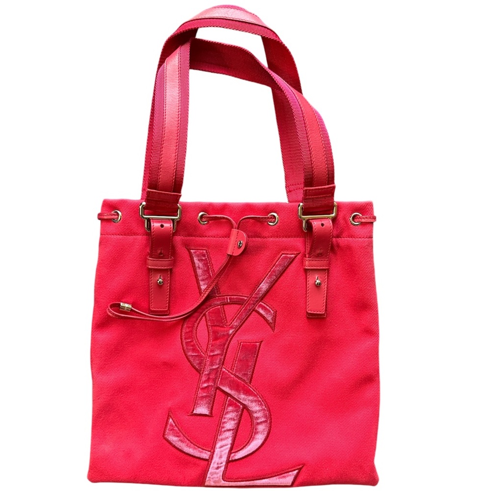 Red YSL Saint Laurent Kahala Tote